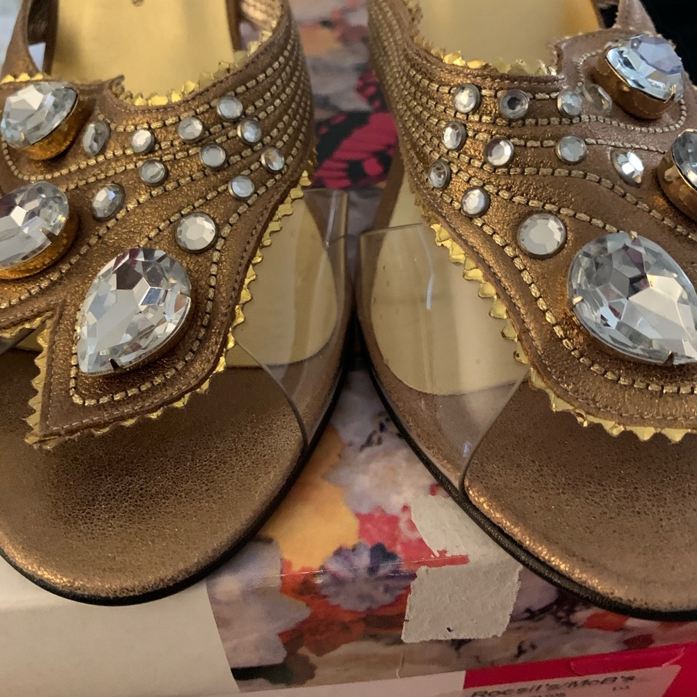 Dezario Gold Rhinestone Shoes
